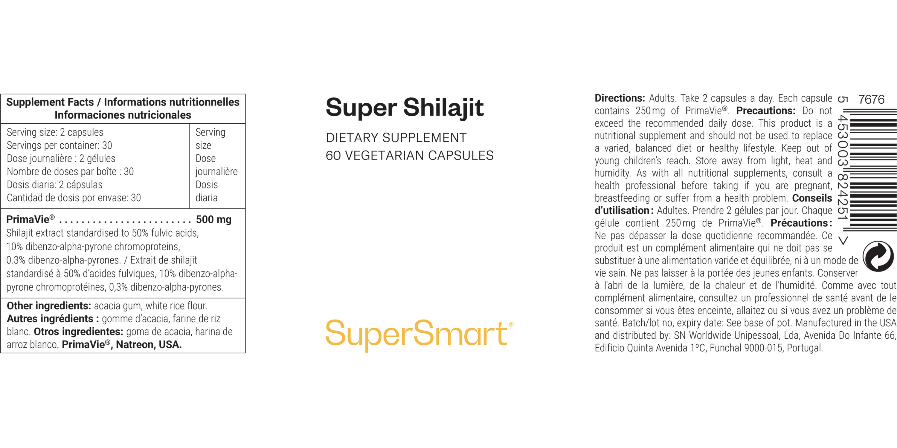 Stimulating shilajit supplement