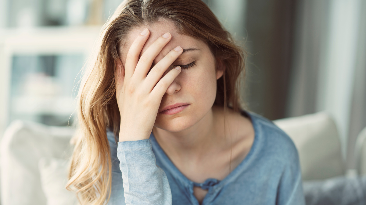 Woman suffering from anemia