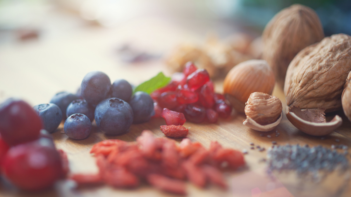 Superfoods on a table